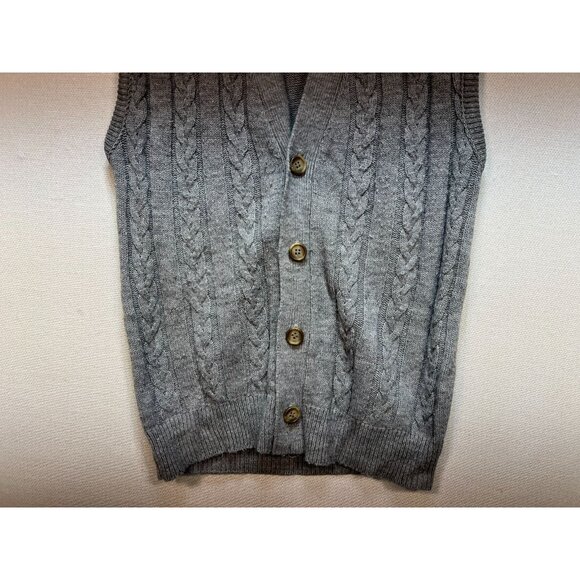 Cambridge Classics Mervyns Mens Wool Button Front Cardigan Vest Knit Size S Gray - Picture 5 of 11